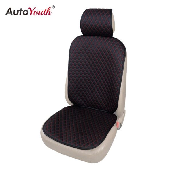 AUTOYOUTH Car Seat Cushion 1 PCS Universal Four Seasons PU Leather Car Interior Seat Cover Pad Mat Waterproof Suit for most cars