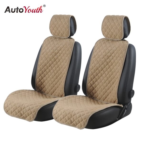 AUTOYOUTH Car Seat Cushion Cover Fashionable Microfiber Seat Protector Car Seat Protection for All Workouts for Front of 2 Seats