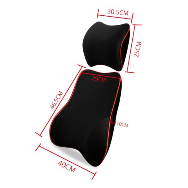 AUTOYOUTH Car Lumbar Support Pillow and Car Headrest Neck Pillow Kit - Healthcare Lumbar Support Universal Fit Major Car Seats