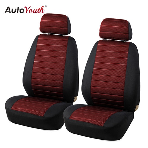 AUTOYOUTH 2PCS Car Seat Covers 5MM Foam Airbag Compatible 2017 New arrival Universal Fit Most Vans Minibus Separated Car Seat