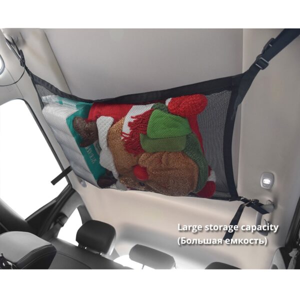 Car Ceiling Mesh Storage Bag Roof Interior Cargo Universal Mesh Bag Can Expand The Sundries Toy Mesh Cloth Storage Bag