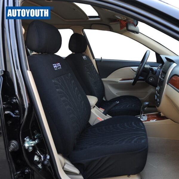AUTOYOUTH Car Seat Cover Looped Fabric Universal Fit Most Vehicles Seats Covers Black Car Seat Protector Car Accessories