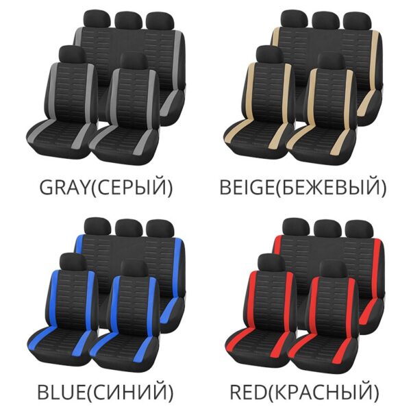 AUTOYOUTH 9PCS Full Set Of Universal Adapter Car Seat Cover 4 Colors Optional Car Seat Cover Car Protective Decorative Seat