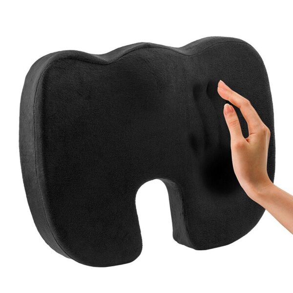 AUTOYOUTH Seat Cushion Pad Black Coccyx Orthopedic Seat Cushion Lumbar Support Comfort Memory Foam Pad For Chair Car Office Home