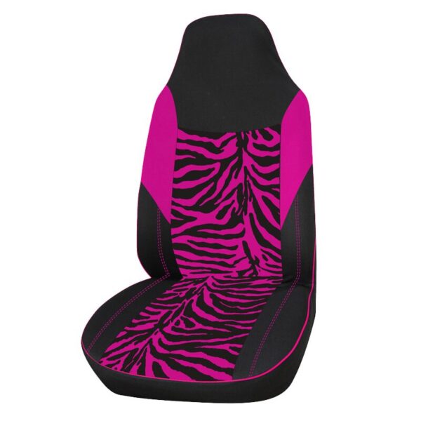 AUTOYOUTH 1PCS Leopard Animal Print Integrated High Back Bucket Seat Cover Universal Fit Most Car Seat Cover Interior Accessorie
