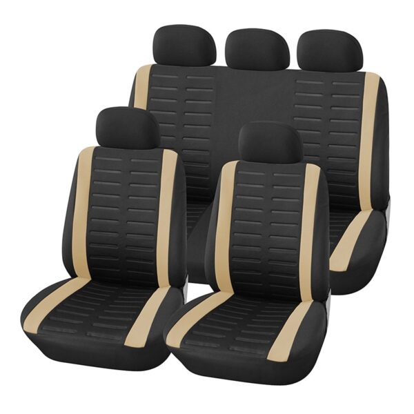 AUTOYOUTH Beige Fashion Tire Trace Style Universal Protection Car Seat Cover Suitable For Most Car Protector Car Interior