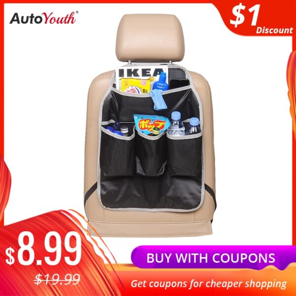 AUTOYOUTH New Products Convenient Car Seat Back Storage Bag Multi Pocket Storage Bag Car Storage Bag Organize Car Debris Storage