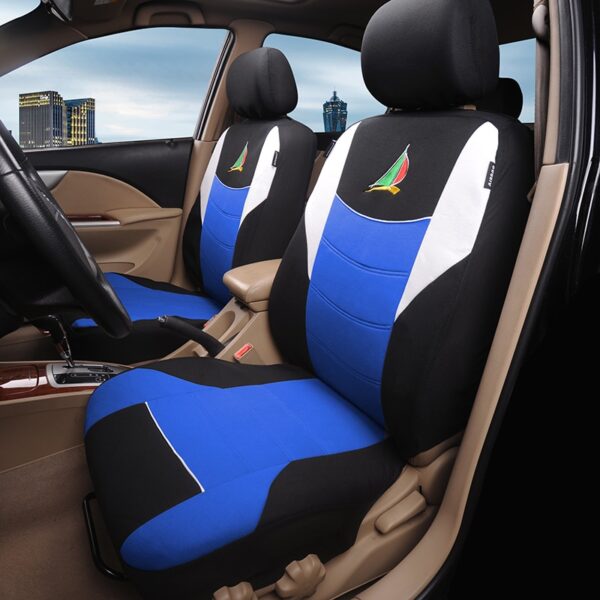 AUTOYOUTH New Style Sailboat Embroidery Pattern Fashion Style Full Set Of Car Interior Accessories Car Seatsotector