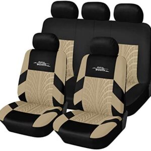 AUTOYOUTH Car Seat Cover Universal Full Set Of Car Safety Seat Protection Cover Tire Track Car Seat Accessories-9PCS Car Interio