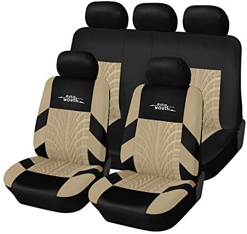 AUTOYOUTH Car Seat Cover Universal Full Set Of Car Safety Seat Protection Cover Tire Track Car Seat Accessories-9PCS Car Interio