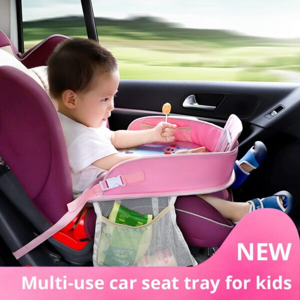 Waterproof Table Car Seat Tray Storage Kids Toys Infant Holder Children Dining Drink Car Seat Table Desk With Holder For Phone