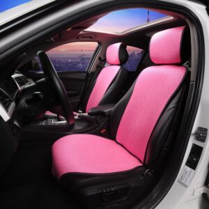 AUTOYOUTH Ultra-Breathable Shining Pink Ice Silk Car Seat Cushion Car Accessories Pad Mat for Auto Supplies 1PCS Multiple Colour