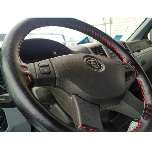 AUTOYOUTH DIY Car Steering Wheel Cover Genuine Cowhide Leather Steering Wheel Cover Universal 38cm Anti-slip Car-styling