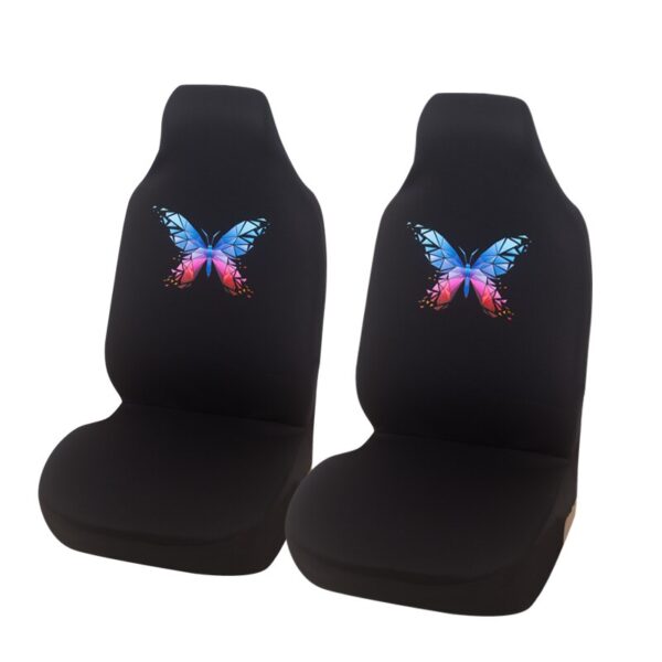 AUTOYOUTH 2PCS Car Seat Covers Set Universal Fit Most Cars Covers with New Butterfly Pattern Detail Styling Car Seat Protector