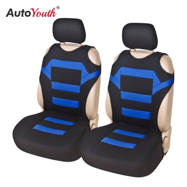 2 Pieces Set T Shirt Design Front Car Seat Cover Universal Fit Car Care Coves Seat Protector for Car Seats Polyester Fabric