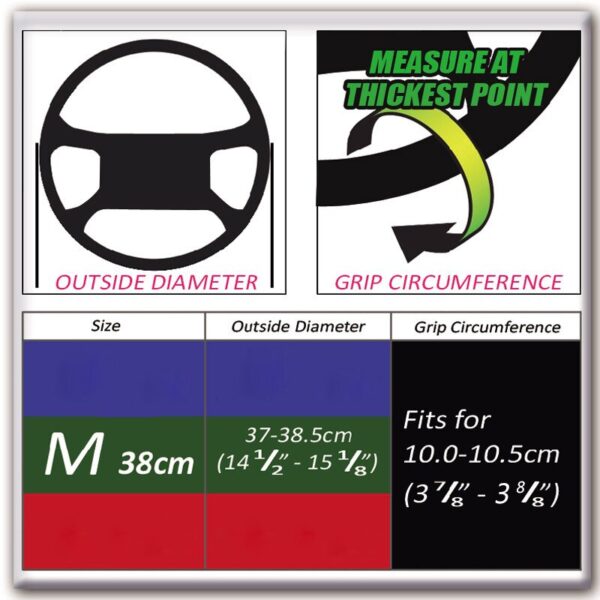 AUTOYOUTH DIY Car Steering Wheel Cover Genuine Cowhide Leather Steering Wheel Cover Universal 38cm Anti-slip Car-styling