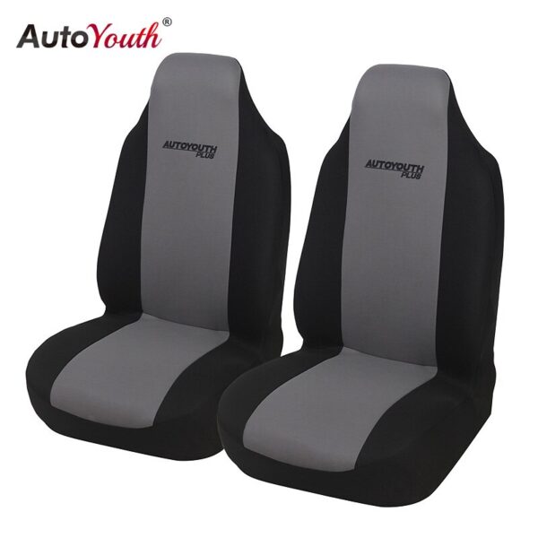 AUTOYOUTH Front Car Seat Covers Fashion Style 2PCS High Back Bucket Car Seat Cover Auto Interior Car Seat Protector