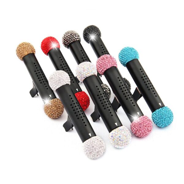 New Car Aromatherapy Stick Creative Metal Diamond Car Air Outlet Aromatherapy Clip Car Solid Fragrance