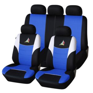 AUTOYOUTH New Style Sailboat Embroidery Pattern Fashion Style Full Set Of Car Interior Accessories Car Seatsotector