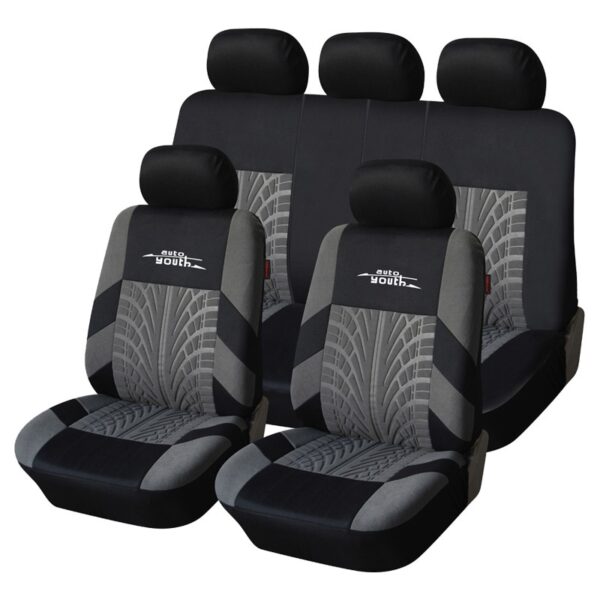 New Pink Embroidery Car Seat Covers Set Universal Fit Most Cars Covers with Tire Track Detail Styling Car Interiors