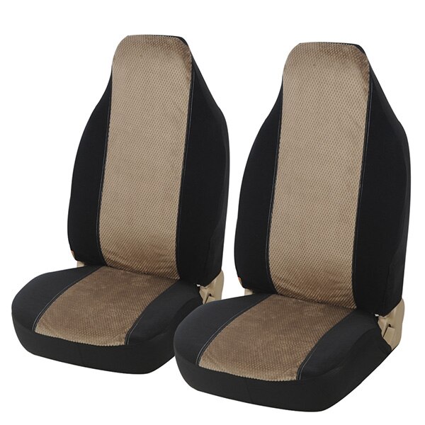 AUTOYOUTH 2PCS Front Bucket Car Seat Covers Fashion Style Car Seat Protector Car Interior Accessories Fit Most Vehicles Gray