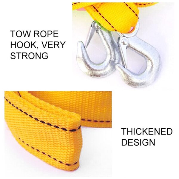 5m Heavy Duty Tow Strap with Safety Hooks 10,000 LB Capacity | Polyester Nylon Car Tie Down Strap Ratchet Strap