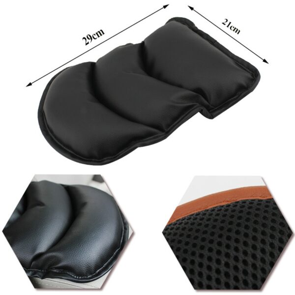 PVC Leather Car Armrest Pad Memory Foam Universal Auto Armrests Covers Car Protector Arm Pad Hand Pad Armrest Cushion Black