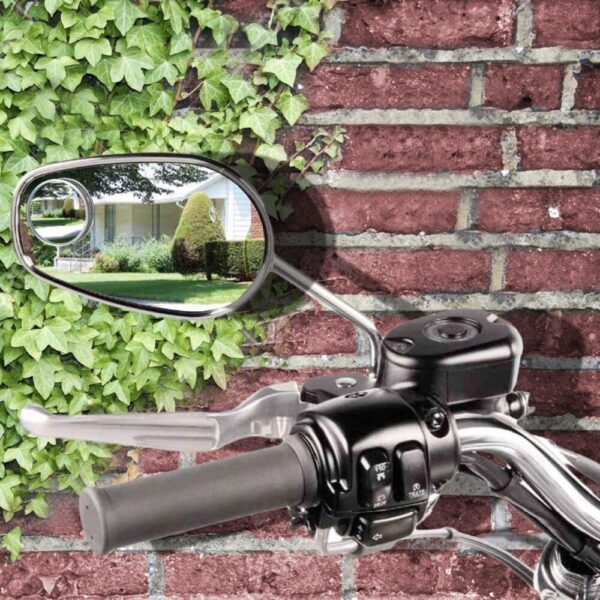 2 Sets Car Round Blind Spot Mirror-Zone Tech Stick Aluminum Border Vehicle Mirrors 360 Wide Adjustable Black