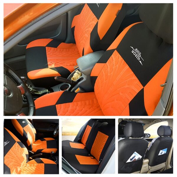 Car Seat Covers Orange Russian Shipping Full set