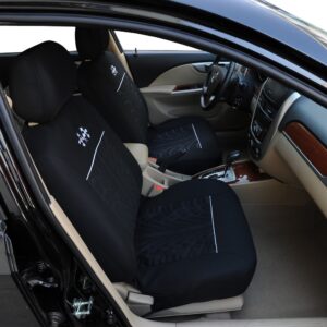 AUTOYOUTH Sports Car Seat Covers Universal Fit Most Brand Vehicle Seats Car Seat Protector Interior Accessories Black Seat Cover