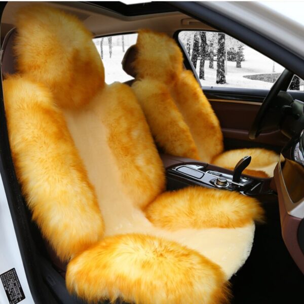 New Style Car Wool Cushion To Keep Warm In Winter Furry Cushion Universal Artificial Plush Car Seat Cover Interior Accessories