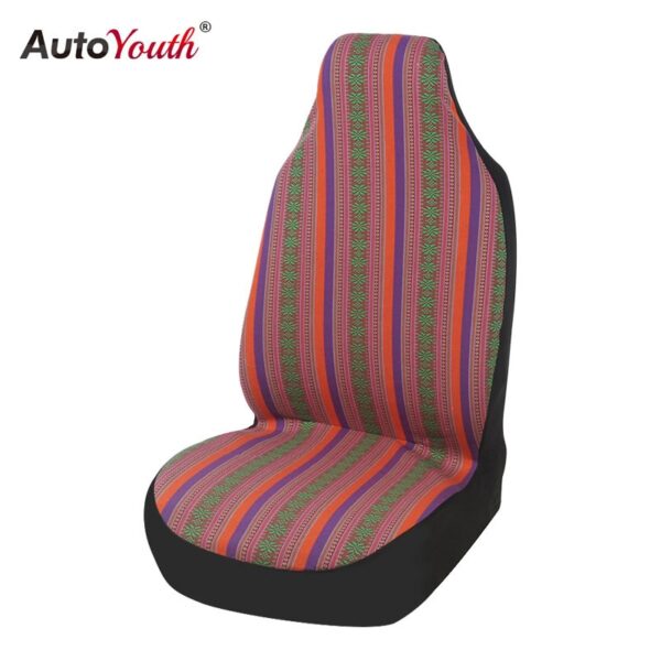 Universal Stripe Colorful Front Seat Cover Saddle Blanket Baja Bucket Seat Covers Seats Protectors for Car Truck & SUV