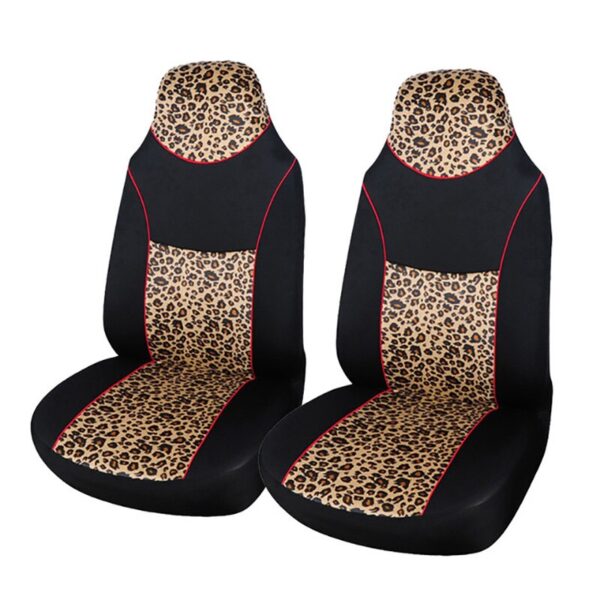AUTOYOUTH 1PCS Leopard Animal Print Integrated High Back Bucket Seat Cover Universal Fit Most Car Seat Cover Interior Accessorie