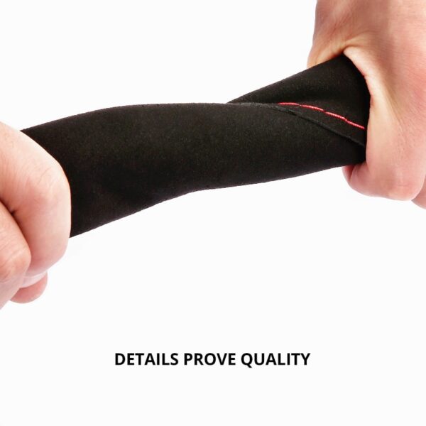 AUTOYOUTH Microfiber Leather Universal DIY Car Steering-wheel Cover Anti-Slip Sports Style 38CM Anti-catch Holder Fit Most cars