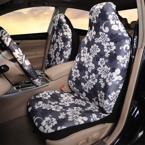 AUTOYOUTH High Back Bucket Car Seat Cover With Steering Wheel Cover Universal Fits Most Auto Interior Accessories Seat Covers