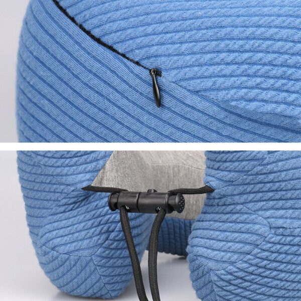 Memory Foam Travel Neck Pillow Breathable And Comfortable, U-Shaped Adjustable Airplane Car Flight Pillow