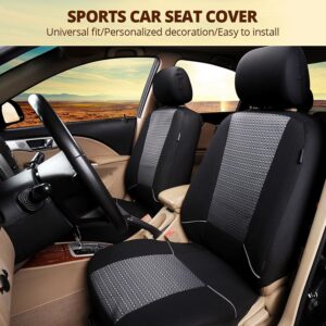 AUTOYOUTH Car Seat Covers Universal Fit Jacquard +Polyester Fabric Automobiles Seat Cover Interior Accessories Seat Protector