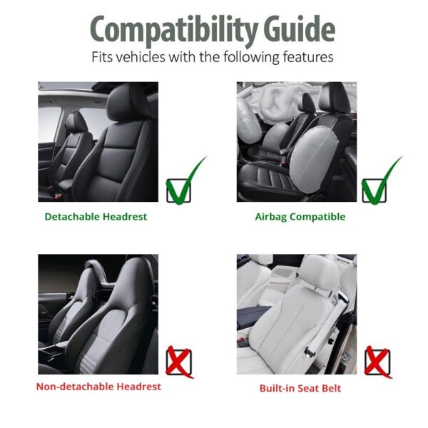 AUTOYOUTH Premium Cotton Cloth Car Seat Cover Universal Fit for All Car SUV Truck Interior Accessories Car Seat Protector