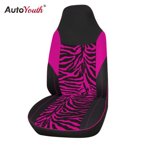 AUTOYOUTH Velvet Fabric Pink Zebra Car Seat Cover Universal Fits Most Car SUV Car Styling Interior Accessories Seat Cover
