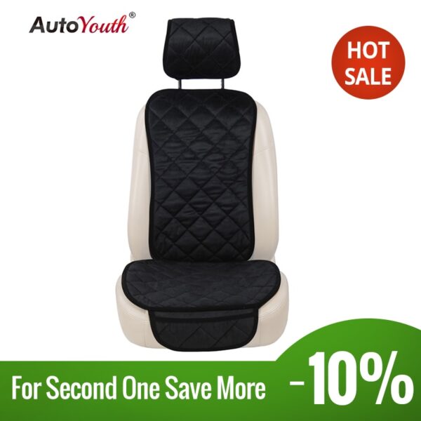 AUTOYOUTH Car Seat Cover Winter Diamond Pattern Auto Front Seat Cushion Protector 4 Colors Warm Cushion Cover Fit for All Car