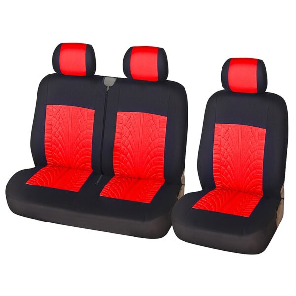 1 + 2 Car Seat High Material Cover Polyester Fiber Tire Creasing Style Red/blue/gray Suitable Automotive Interior