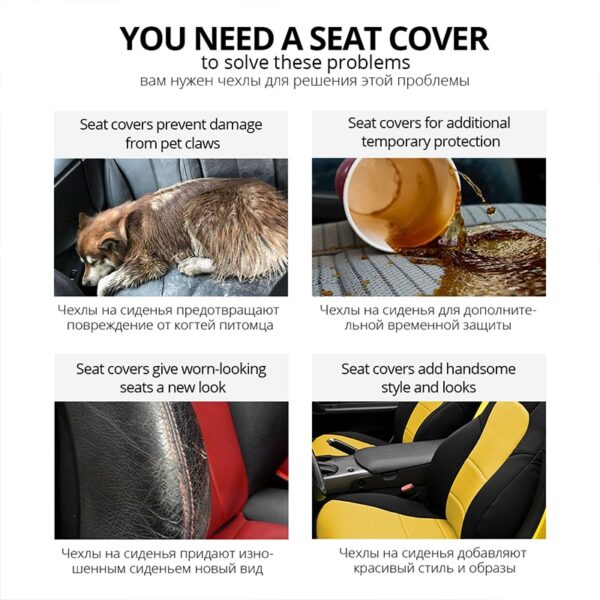 New 4 colors Bucket Universal Car Seat Covers fit For Auto Vehicle Truck SUV Interior Seat Decoration Covers Accessories