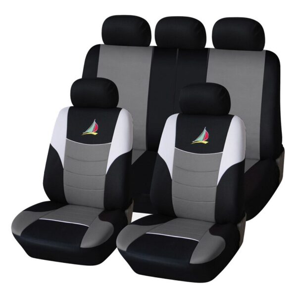 AUTOYOUTH New Style Sailboat Embroidery Pattern Fashion Style Full Set Of Car Interior Accessories Car Seatsotector