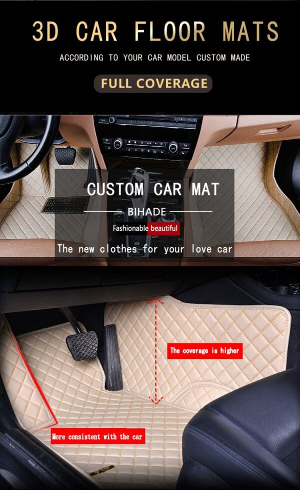 Custom Make Car Floor Mats Black Blue for Luxury Car for Lifan for Handover 5 for Toyota Wish Zge20 for Ford Kuga