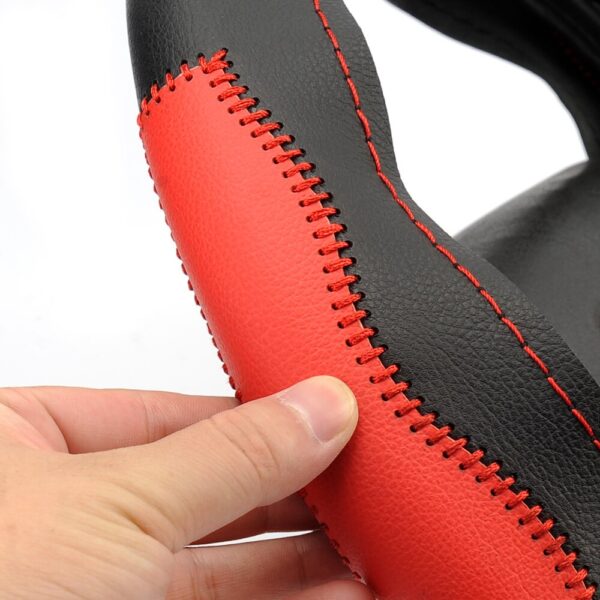 AUTOYOUTH Steering Covers DIY Microfiber Leather Car Steering Wheel Cover Handmade Braid Auto Interior Accessories