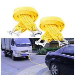 5m Heavy Duty Tow Strap with Safety Hooks 10,000 LB Capacity | Polyester Nylon Car Tie Down Strap Ratchet Strap