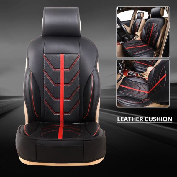 AUTOYOUTH 1PCS Car Seat Cushion PU Leather Covers Universal Cars Covers Set Cars Covers Protector Covers Car Seat Protector