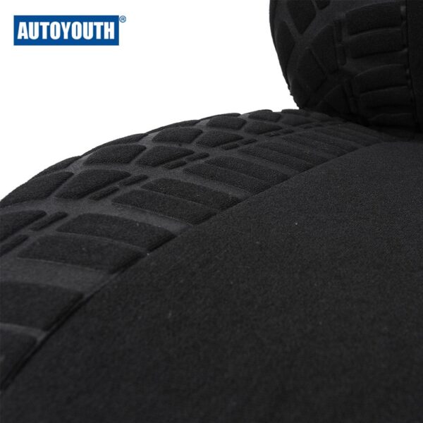 AUTOYOUTH 100% Looped Fabric Car Seat Covers Universal Fit Most Cars SUV Vehicles Seat Cover Black Car Seat Protector