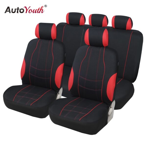 AUTOYOUTH Car Seat Covers 9PCS Full Set Universal Fit Car Accessories Auto Seat Protectors Car-Styling For Lada Volkswagen Ford