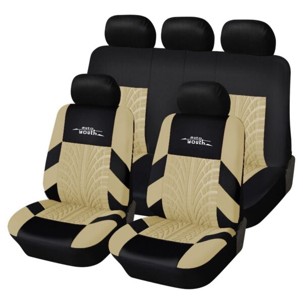 New Pink Embroidery Car Seat Covers Set Universal Fit Most Cars Covers with Tire Track Detail Styling Car Interiors